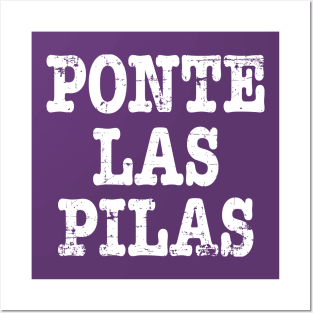 Ponte Las Pilas - White letter design Posters and Art